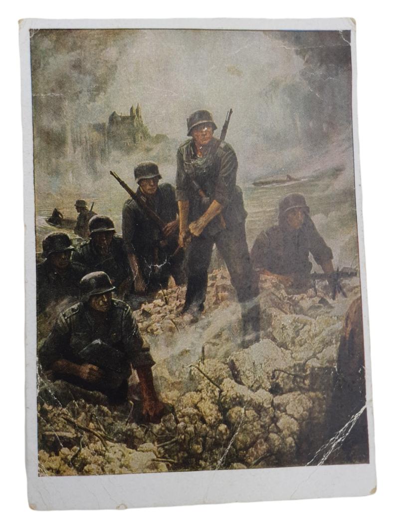 a german ww2 pre-war drawn post card