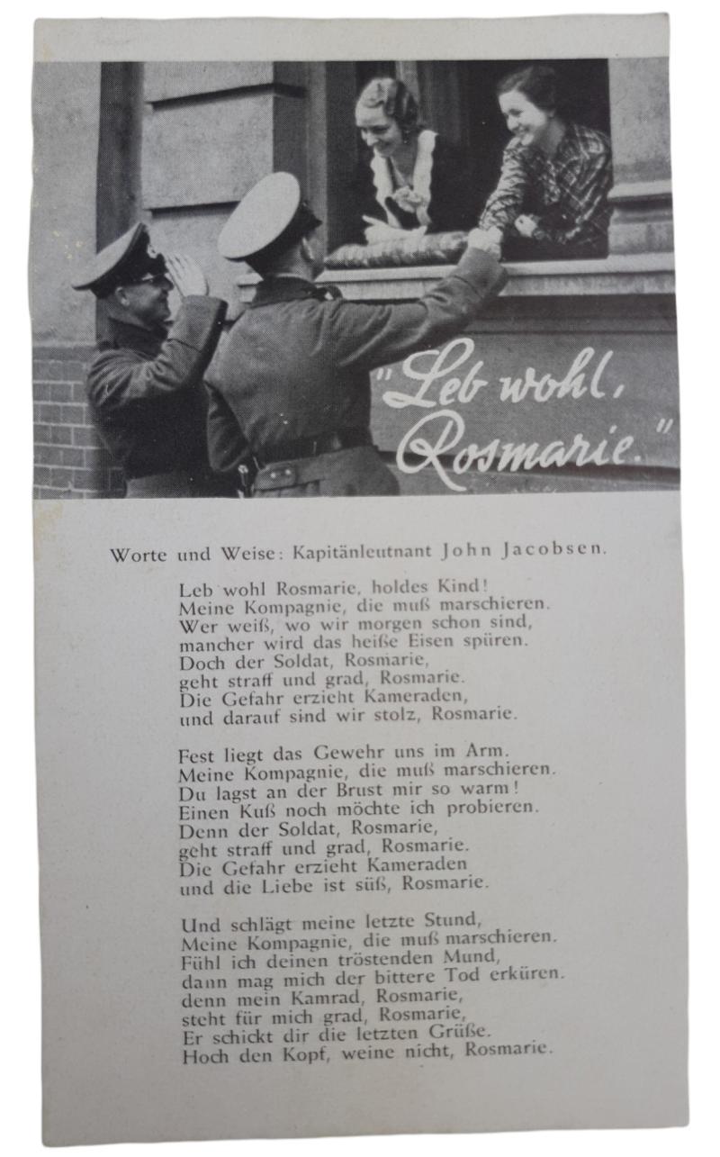 a german ww2 pre-war drawn post card