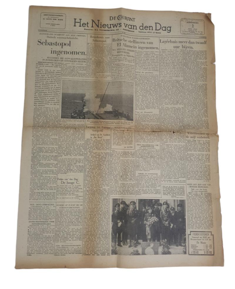 a Dutch ww2 newspaper  the 