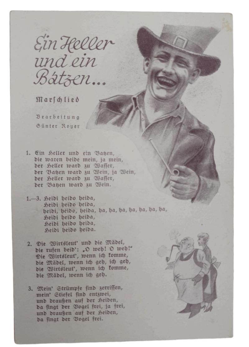 a german pre-war drawn post card