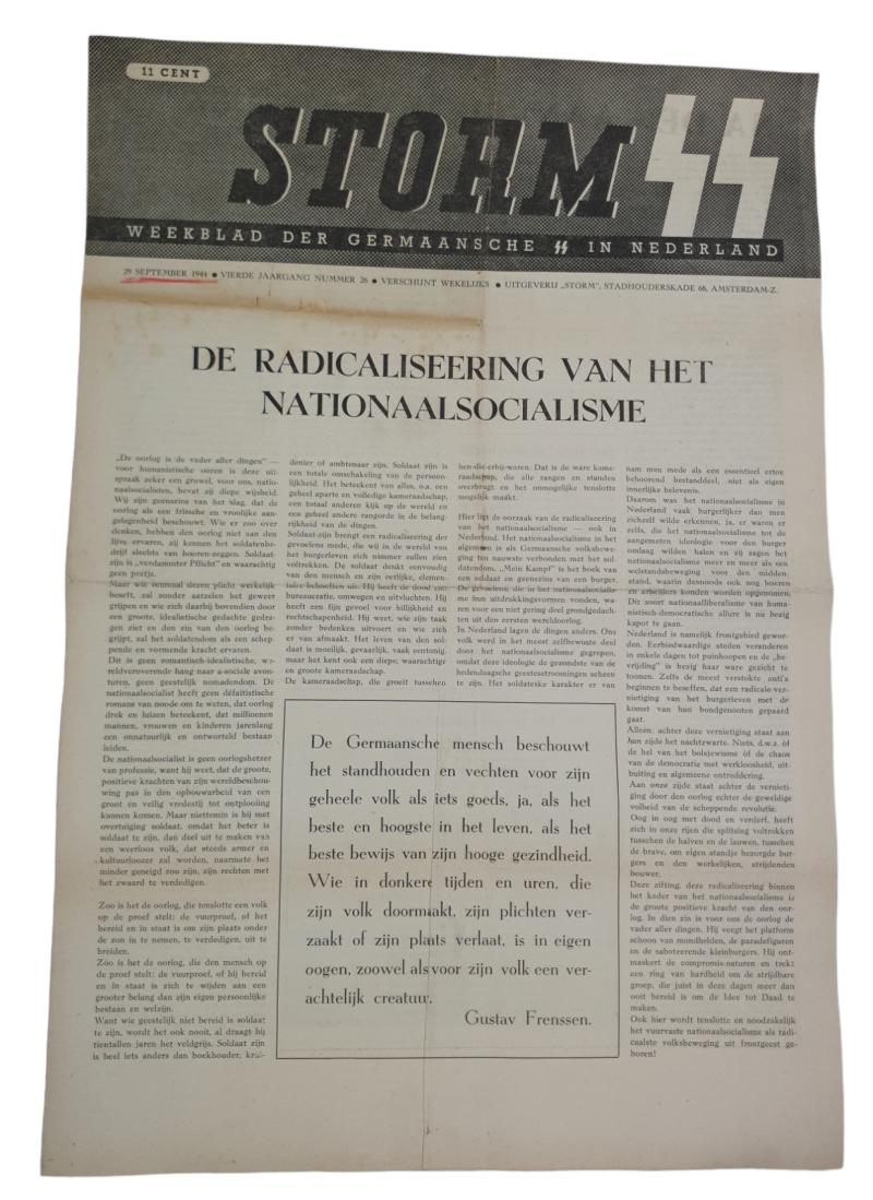 a dutch ww2 ss newspaper 