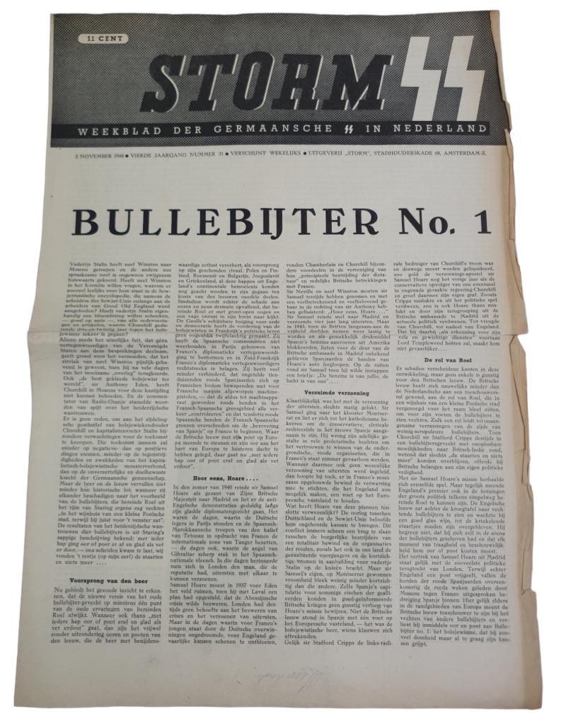 a dutch ww2 ss newspaper 