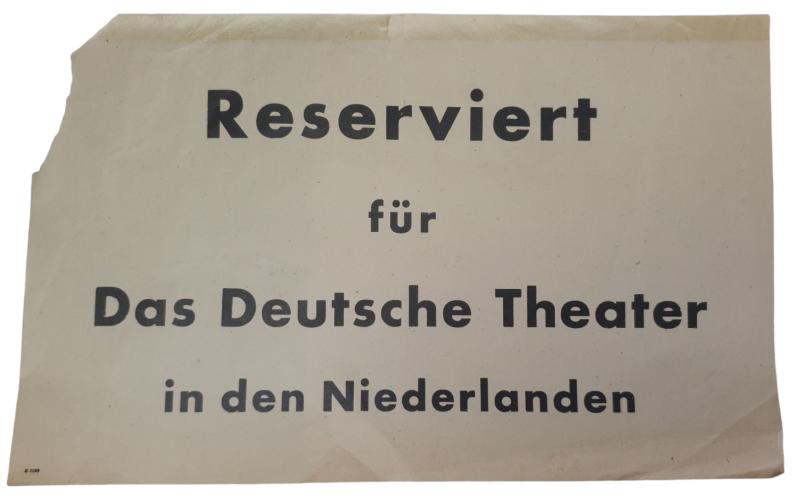 german ww2 flyer for the german theater in the netherlands