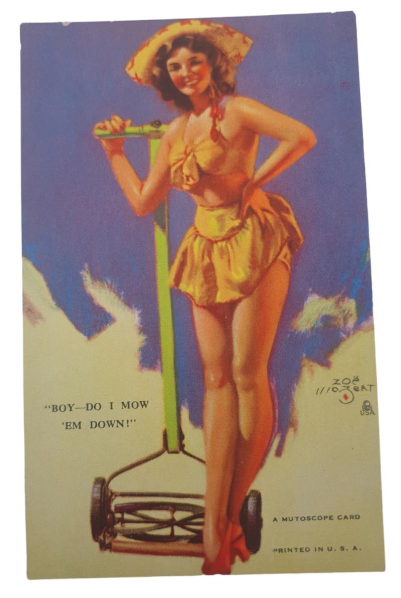 american ww2 period pin up post card