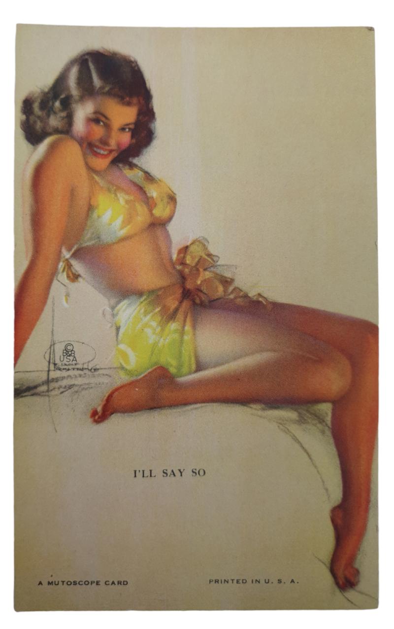 american ww2 period pin up post card