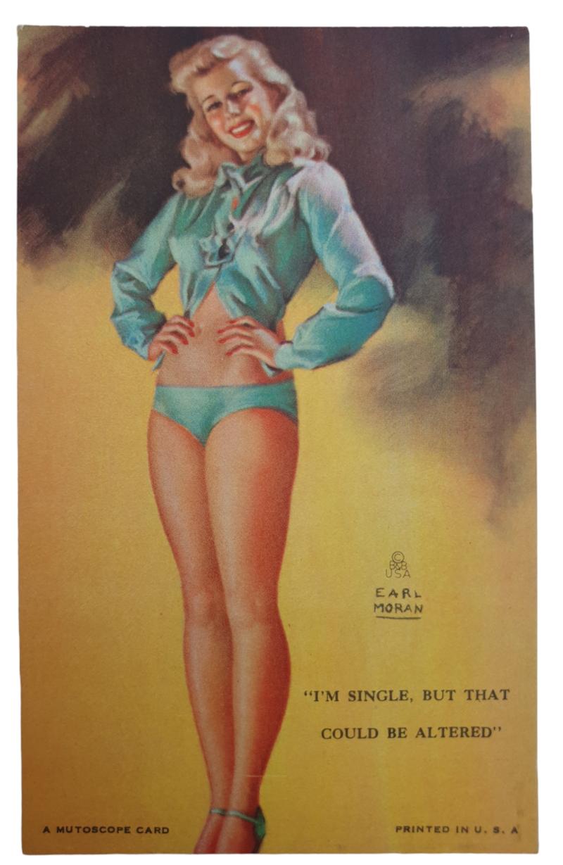 american ww2 period pin up post card