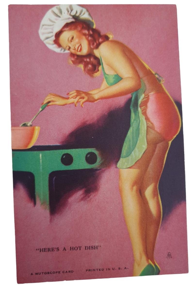 american ww2 period pin up post card