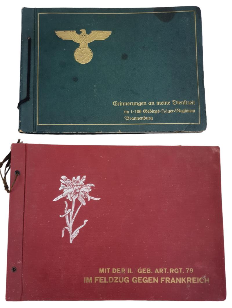2 Wehrmacht photo books of a gebirgs-jager regiment