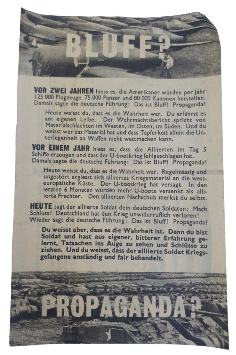a set off 4 american ww2 propaganda drop flyer