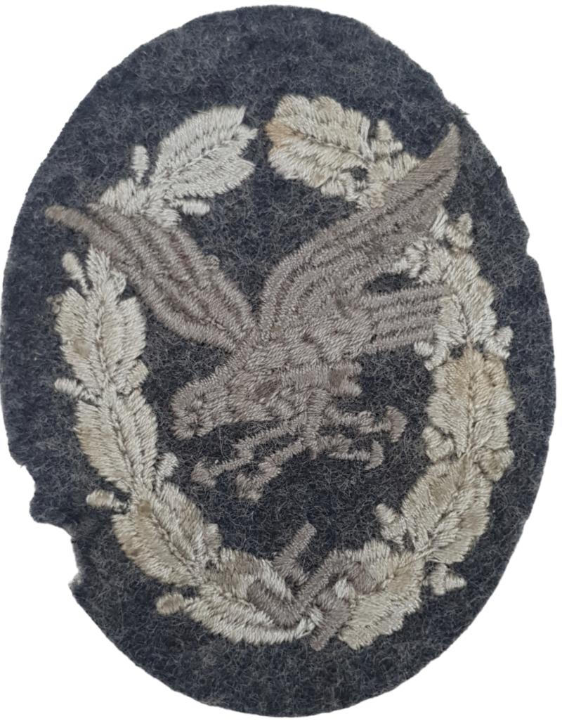 A luftwaffe radio operator  airgunner cloth badge