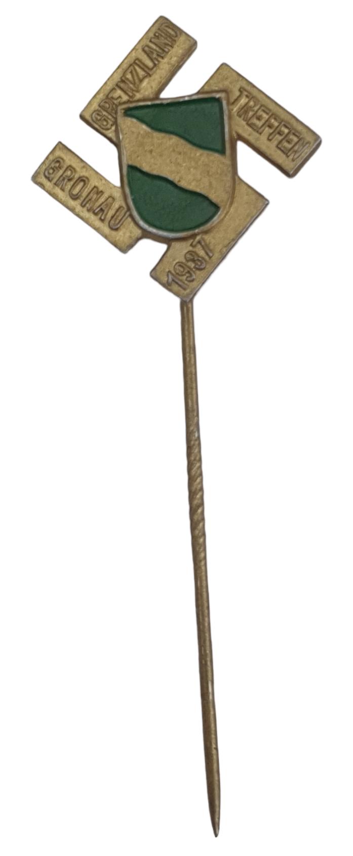 A Germany 1937 Gronau Border Meeting Stickpin