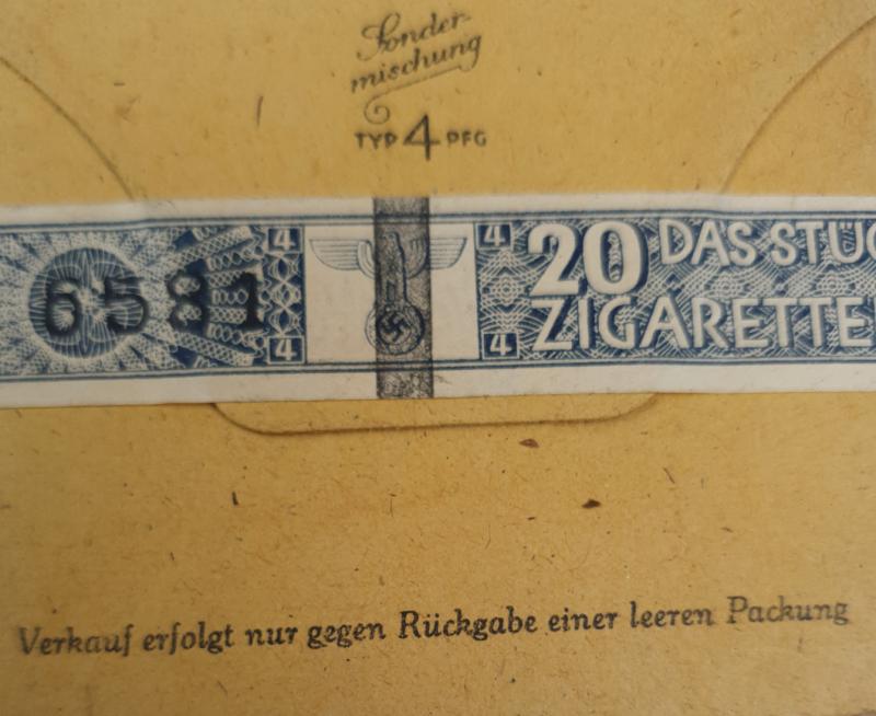 a full package of german ww2 cigarettes