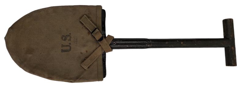 a us ww2 t handle shovel with cover