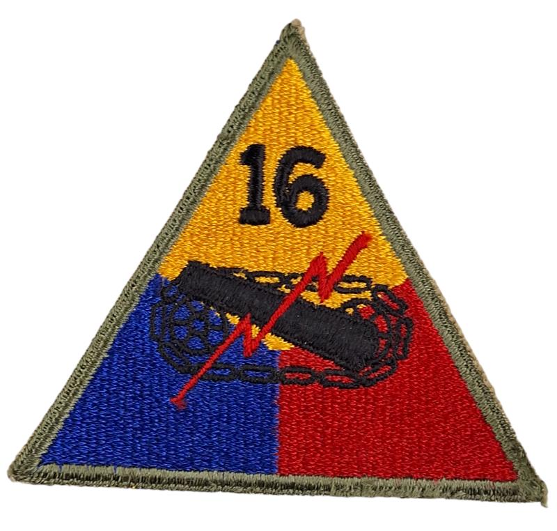 an us 16 th Armored Division patch