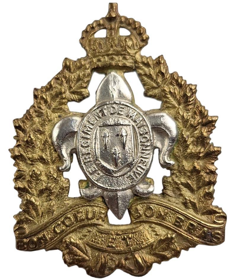 a ww2 canadian regiment de maisonneuve capbadge