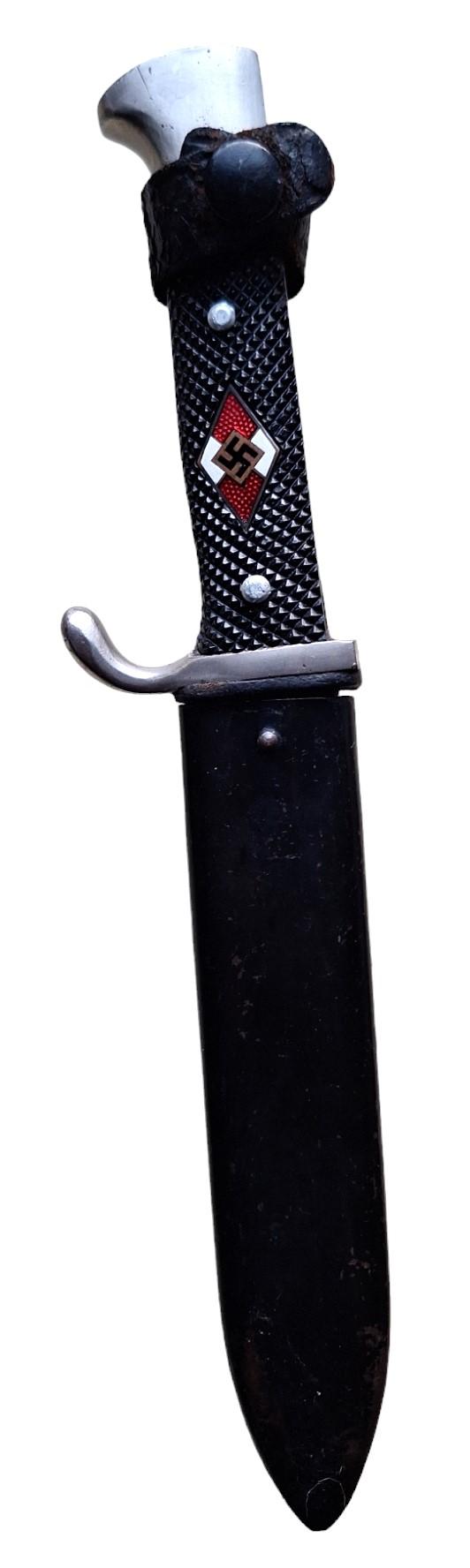 a German WW2 Hitler youth knife  marked with rzm 