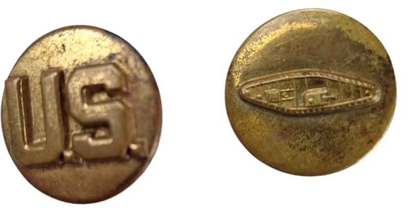a set off us ww2 army armor tank collar discs