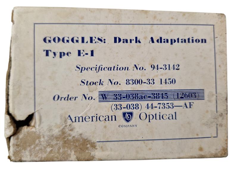 usaaf ww2 GOGGLES: Dark Adaptation Type E-1