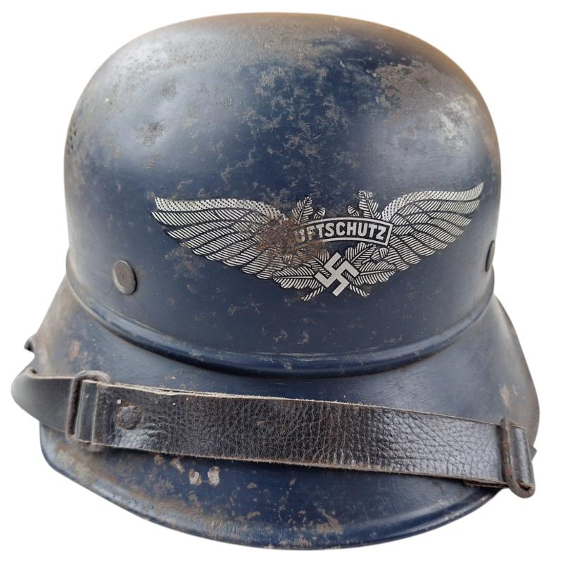 black gladiator type luftschutz helmet
