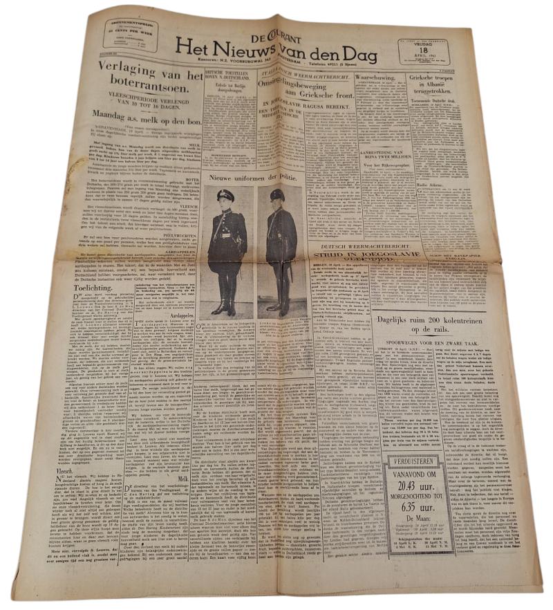 a Dutch ww2 newspaper the 