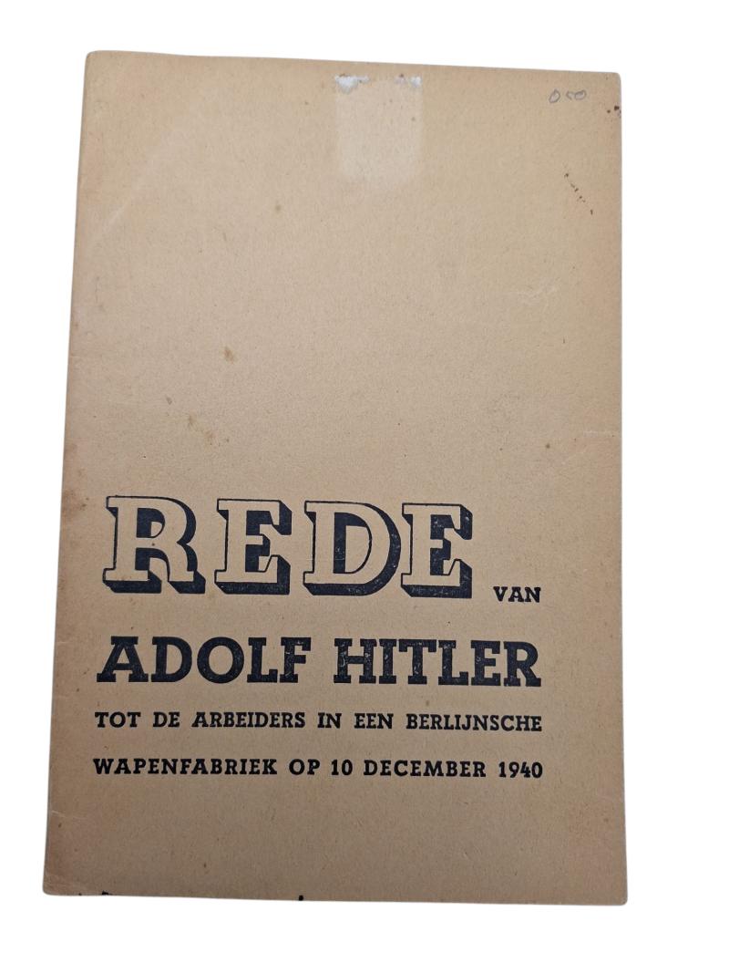 a translation booklet with the speech of adolf hitler