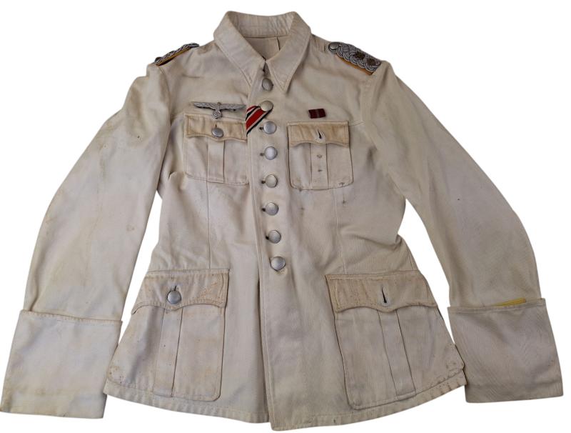 a wehrmacht white Oberstleutnant der Aufklärung  tunic