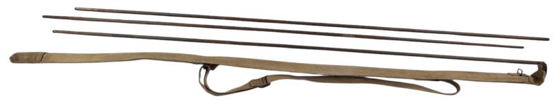 a british WIRELESS SET 38 ANTENNA ROD in original webbing pouch