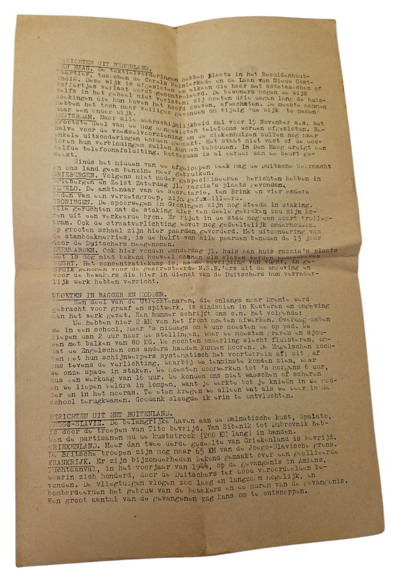 dutch ww2  het parool resistance newspaper