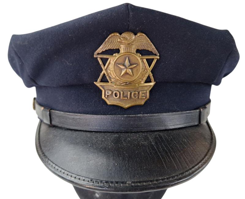 a us  Texas police 1940's officers cap.