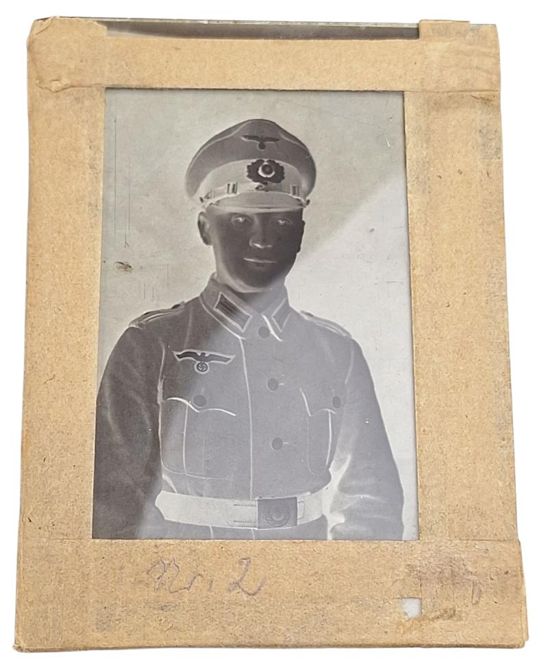 a german ww2 Negative Glasplate Portrait Foto
