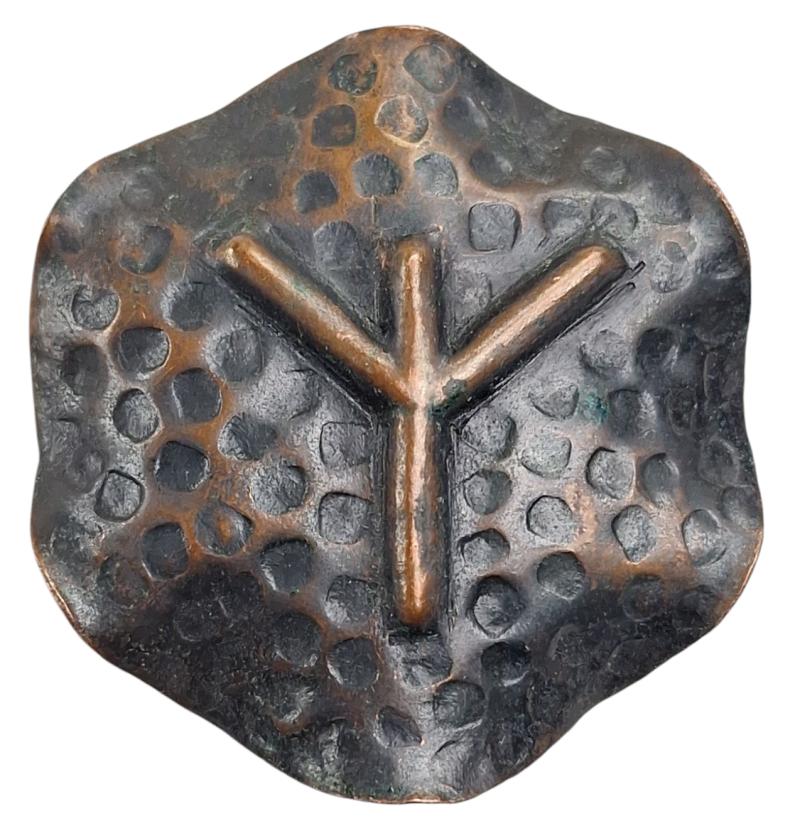 a belgian Flemish Institute for Recreation (VIVO) brooch with life-Rune