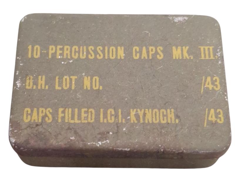 british ww2 10 percussion caps mk 3 metal box