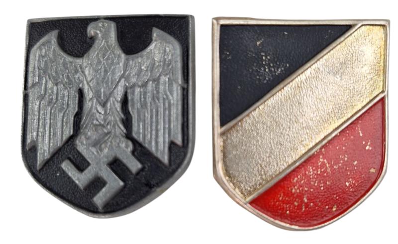 a Wehrmacht tropical helmet shields