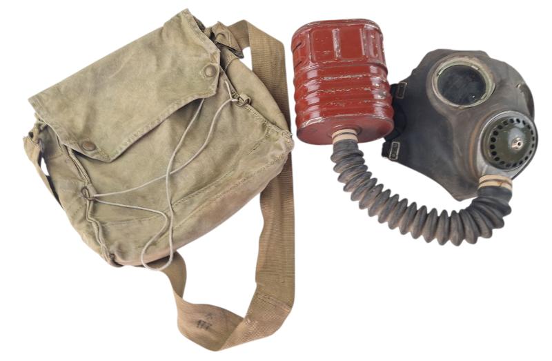 British WWII gas mask in its original bag