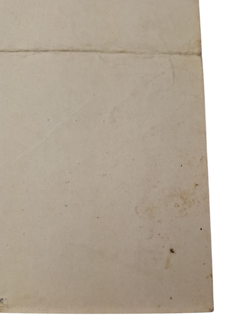 Iron cross second class award document to Gefreiten Richard Claesges