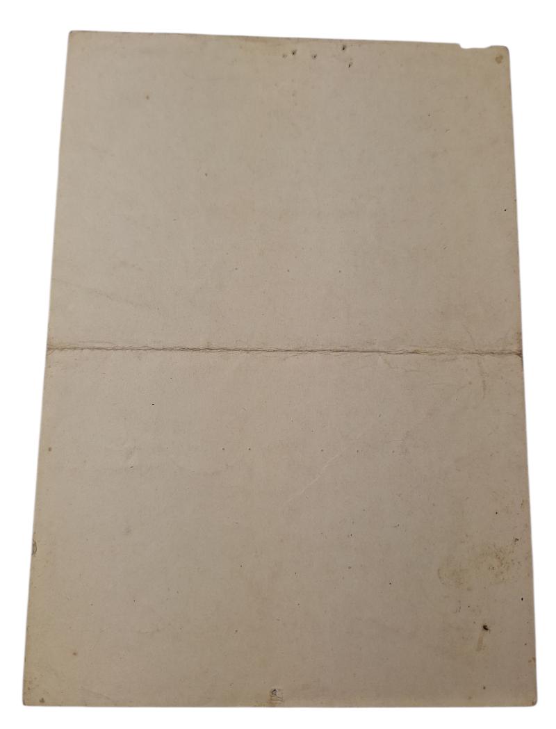 Iron cross second class award document to Gefreiten Richard Claesges