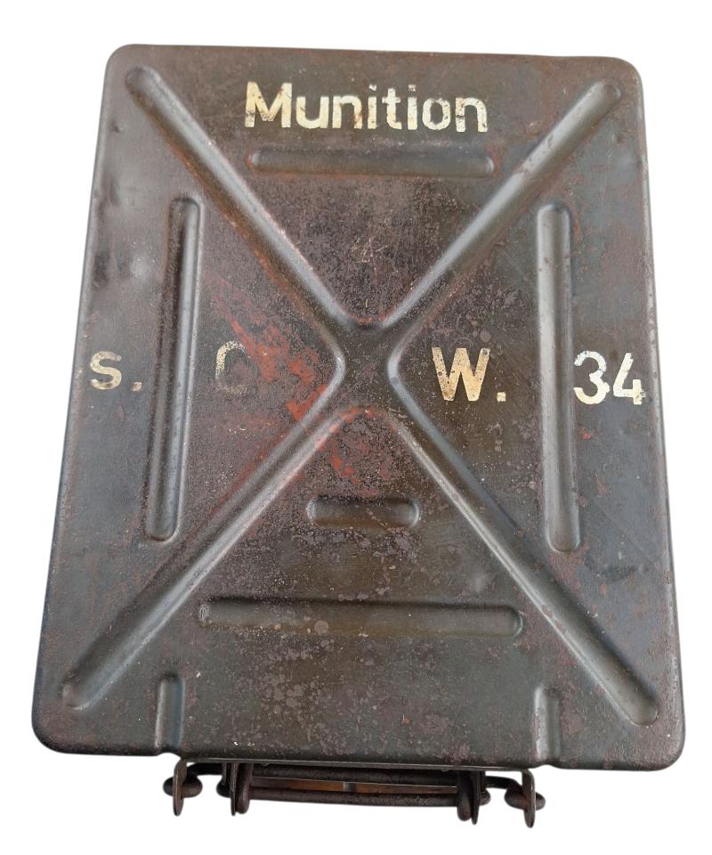 a Wehrmacht metal 8cm ammunition grenade launcher transport box