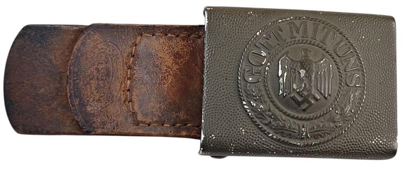 a rare Wehrmacht belt buckle with tab