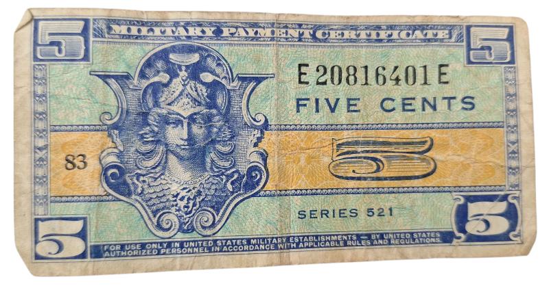 ww2 army issued money