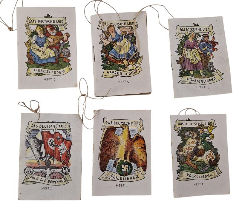 German WWII song mini-book set. 6 pieces