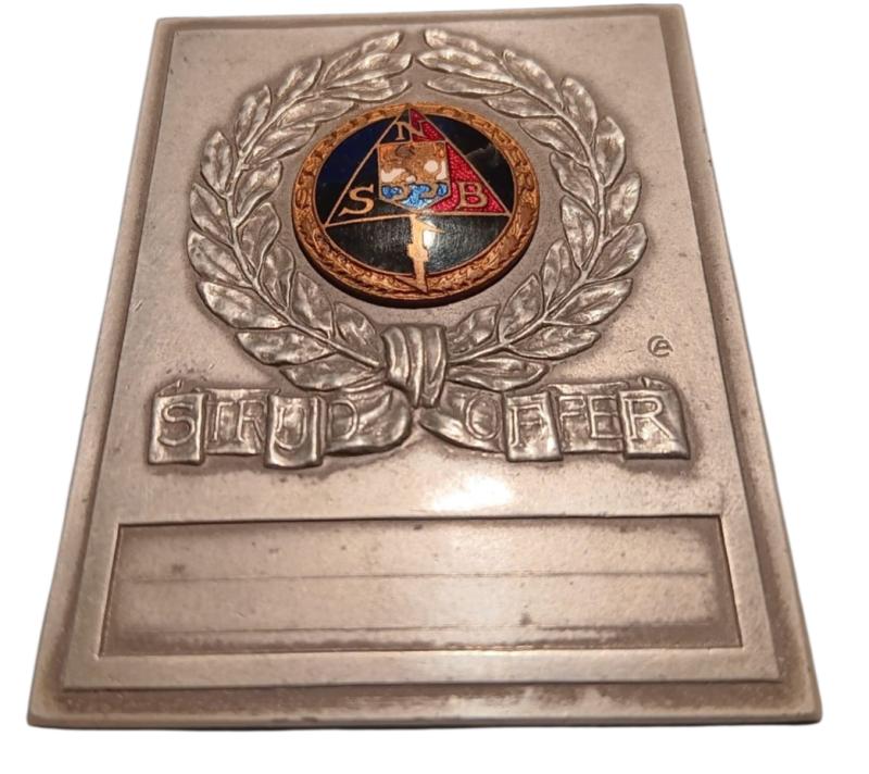 NSB 'Strijd Offer' Plaque (Legpenning).