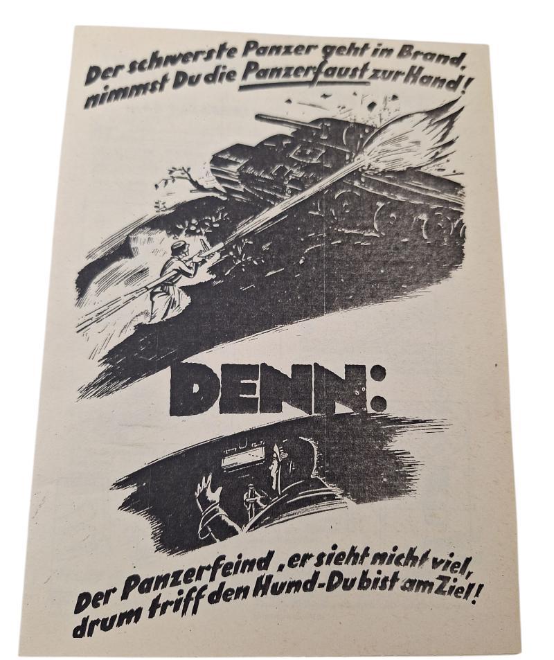 A German panzerfaust manual in perfect condition