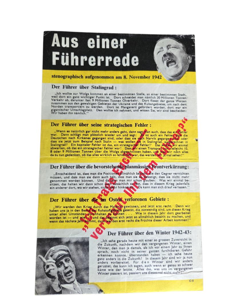 a american ww2 propaganda drop flyer