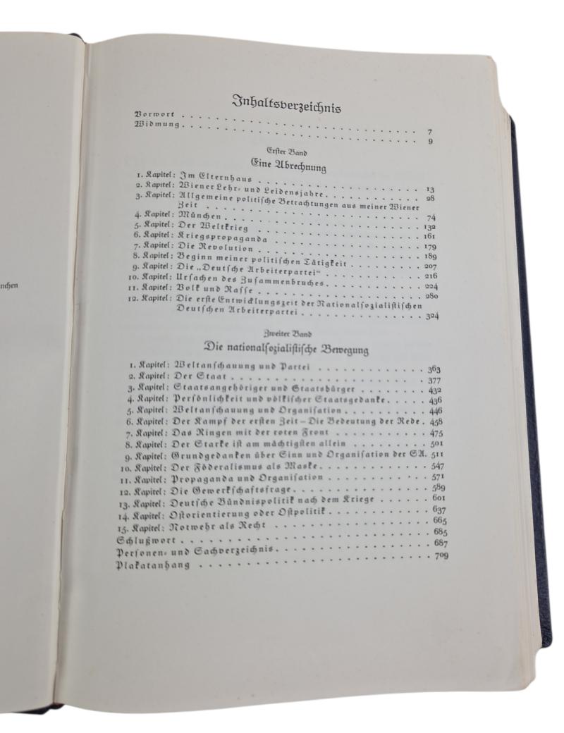 a rare German edition of Mein Kampf from 1939, published for the 50th birthday of Adolf Hitler.