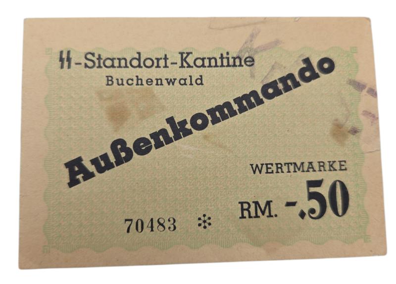 german SS Canteen Money  Reichsmark – 0,50vConcentration Camp Buchenwald