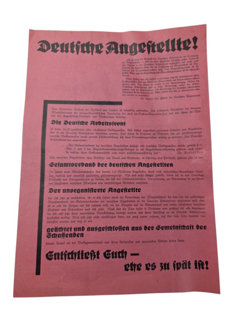 German Arbeitsfront document
