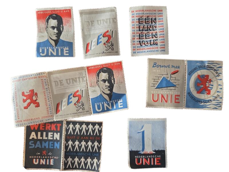 a lot off 11 Netherlands Union stamps