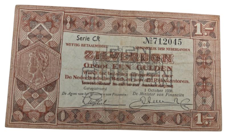 a Dutch 1 guilder 1938 dated