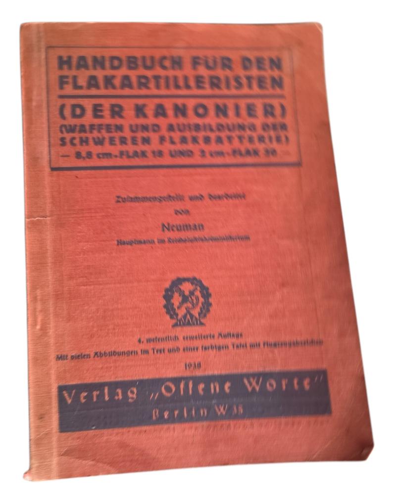 a german ww2 Handbook for the anti-aircraft gunner (Handbuch für den Flakartilleristen)