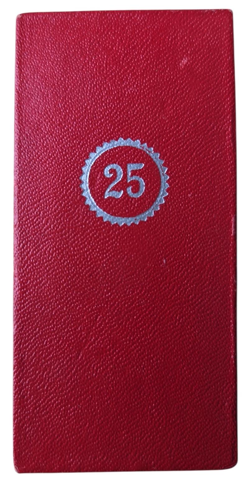 a german 25 faithfull service medal in its original box
